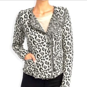 Lucky Lotus by Lucky Brand knit sweater jacket cheetah print